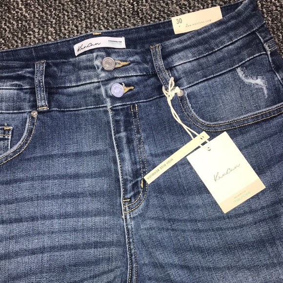 🐠KANCAN High Rise Bermuda Shorts High Waisted Stretch Size 24 | NWT! - Picture 2 of 9